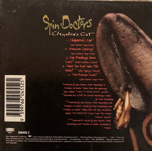 Spin Doctors : Cleopatra's Cat (CD, Single)