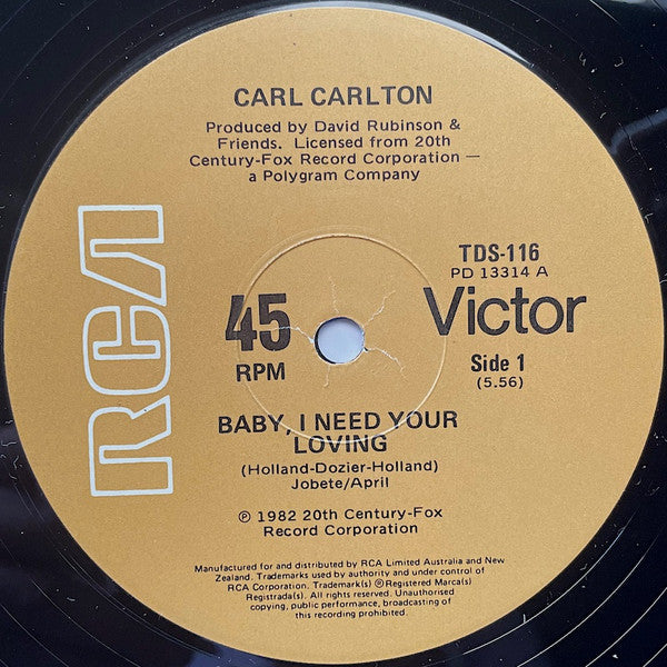 Carl Carlton : Baby, I Need Your Loving / Everyone Can Be A Star (12", Single)