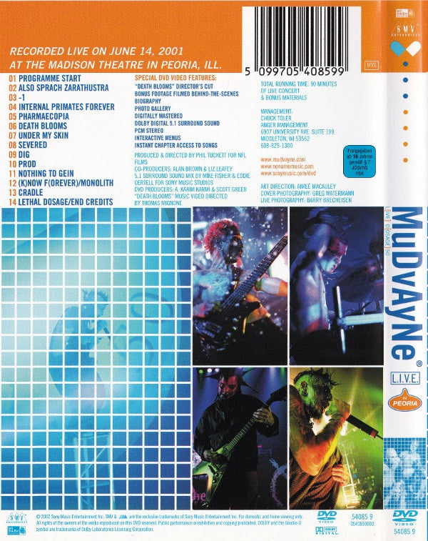 Mudvayne : L[ive] D[osage] 50 (L.I.V.E. In Peoria) (DVD-V, Multichannel, PAL)
