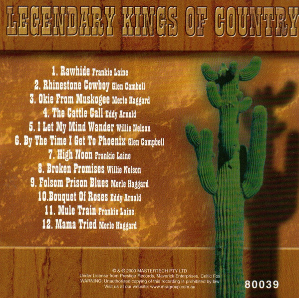 Various : Legendary Kings Of Country (CD, Comp)