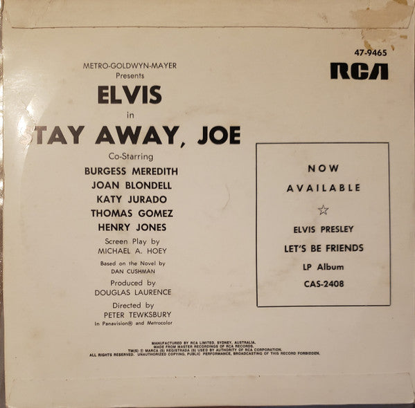 Elvis Presley : Stay Away / US Male (7", Single, RE)