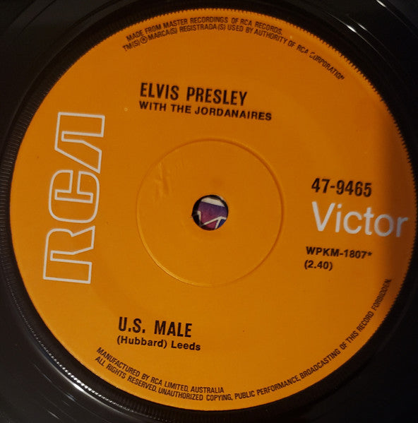 Elvis Presley : Stay Away / US Male (7", Single, RE)
