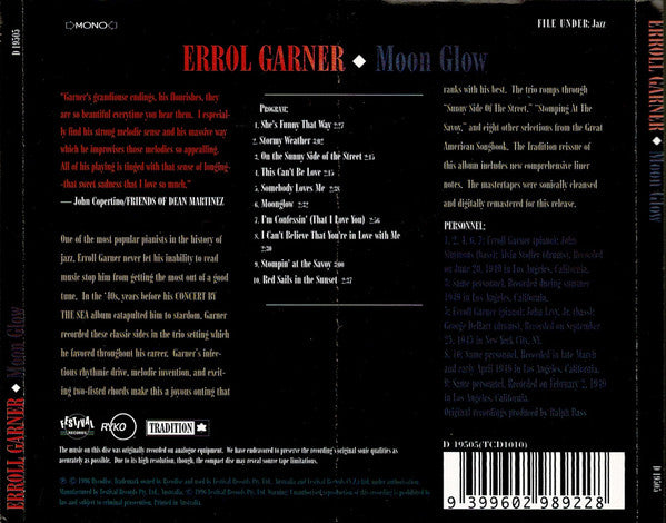 Erroll Garner : Moon Glow (CD, Comp, Mono, RE, RM)