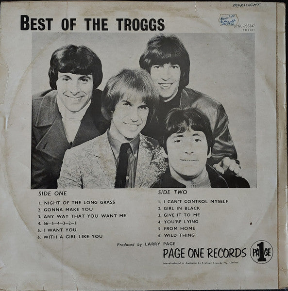 The Troggs : Best Of The Troggs (LP, Comp, Mono)