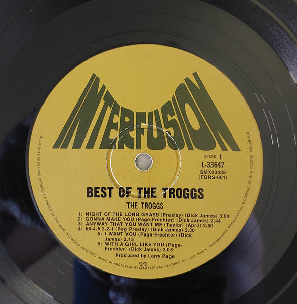 The Troggs : Best Of The Troggs (LP, Comp, Mono)
