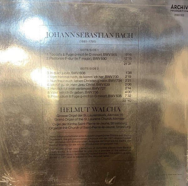 Bach* · Walcha* : Hi-Fi Orgel (LP)