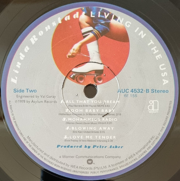 Linda Ronstadt : Living In The USA (LP, Album, Gat)