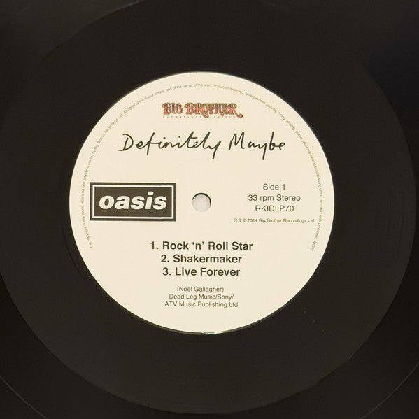 Oasis (2) : Definitely Maybe (2xLP, Album, RE, RM, 180)
