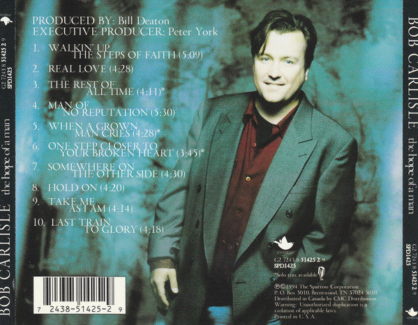 Bob Carlisle (2) : The Hope Of A Man (CD, Album)