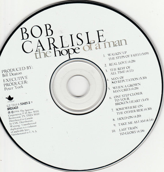 Bob Carlisle (2) : The Hope Of A Man (CD, Album)