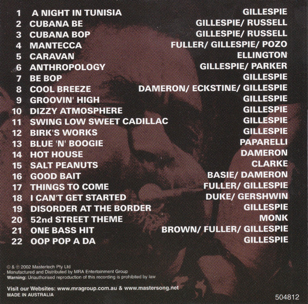 Dizzy Gillespie : Be-Bop (CD, Album, Comp)