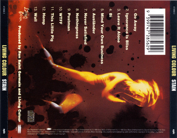 Living Colour : Stain (CD, Album, Red)