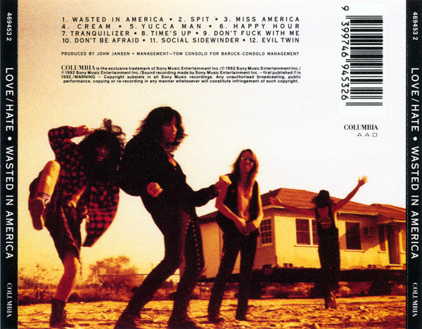 Love/Hate : Wasted In America (CD, Album)