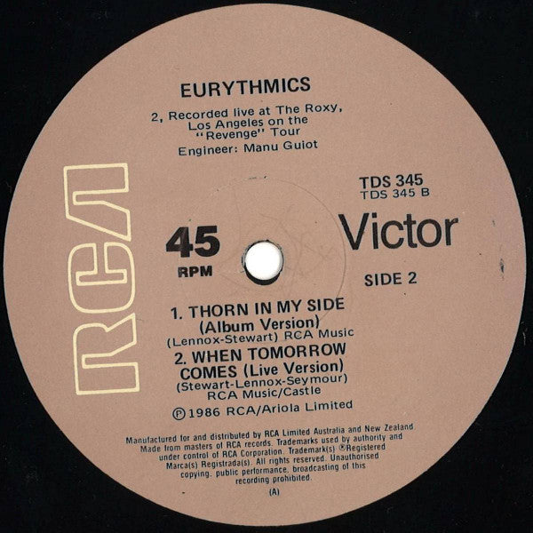 Eurythmics : Thorn In My Side (12", Single)