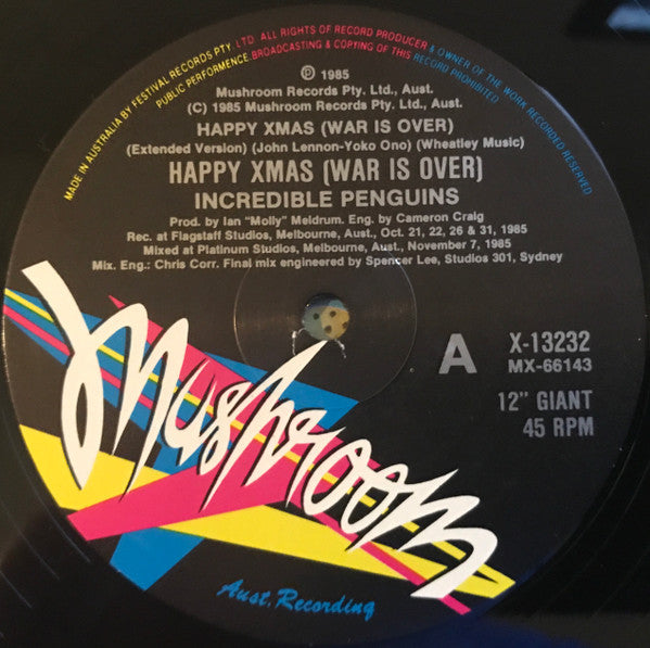 Incredible Penguins : Happy Xmas (War Is Over) (12", Single)