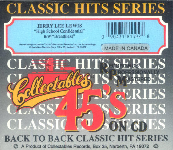 Jerry Lee Lewis : High School Confidential / Breathless (CD, Single)