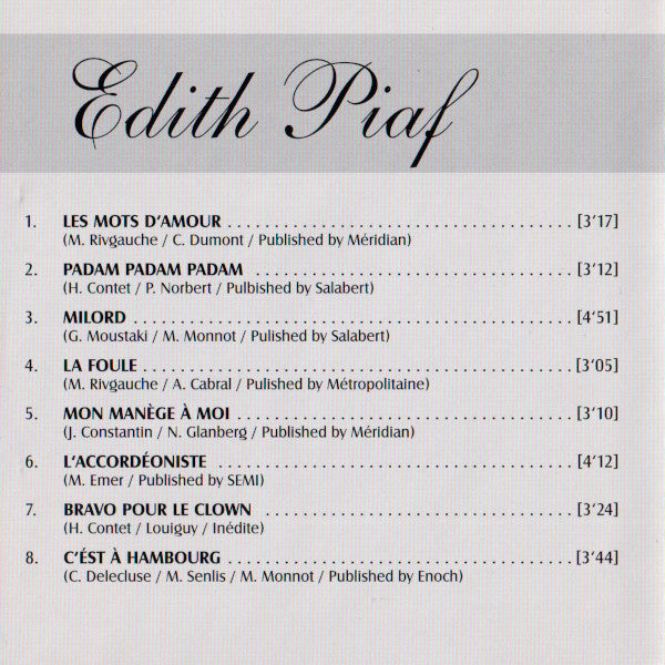 Edith Piaf : Best Of (CD, Comp, RE)
