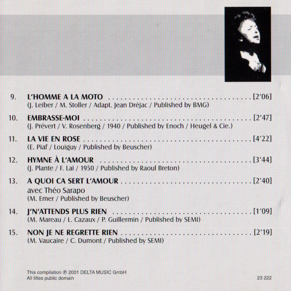 Edith Piaf : Best Of (CD, Comp, RE)