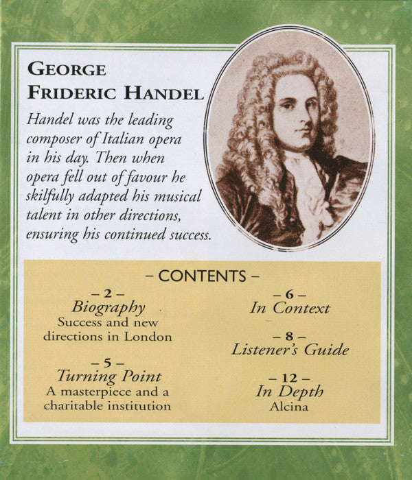 Georg Friedrich Händel : From Opera To Oratorio (CD, Comp, Har)