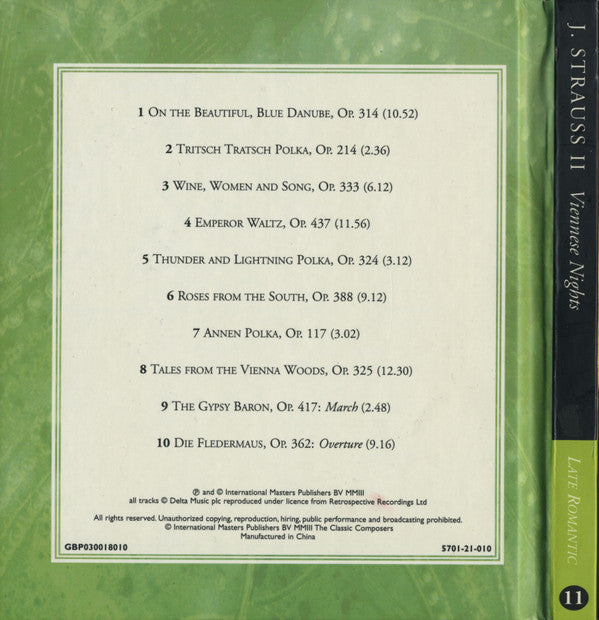 Johann Strauss Jr. : Viennese Nights (CD, Comp)