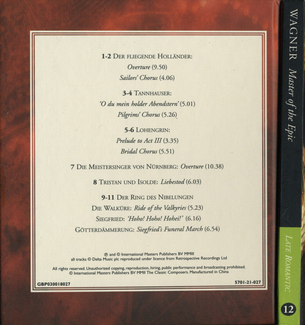 Richard Wagner : Master Of The Epic (CD, Comp, Har)