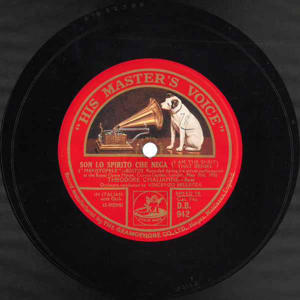 Theodore Chaliapine* : Son Lo Spirito Che Nega / Ridda E Fuga Infernale (Shellac, 12")