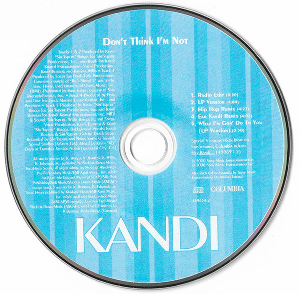 Kandi : Don't Think I'm Not (CD, Single)