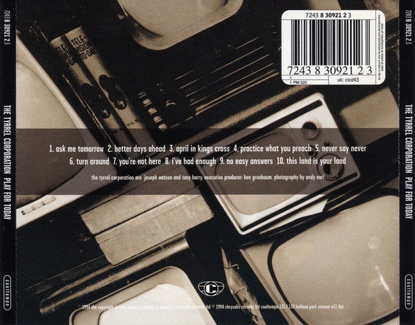 Tyrrel Corporation* : Play For Today (CD, Album)