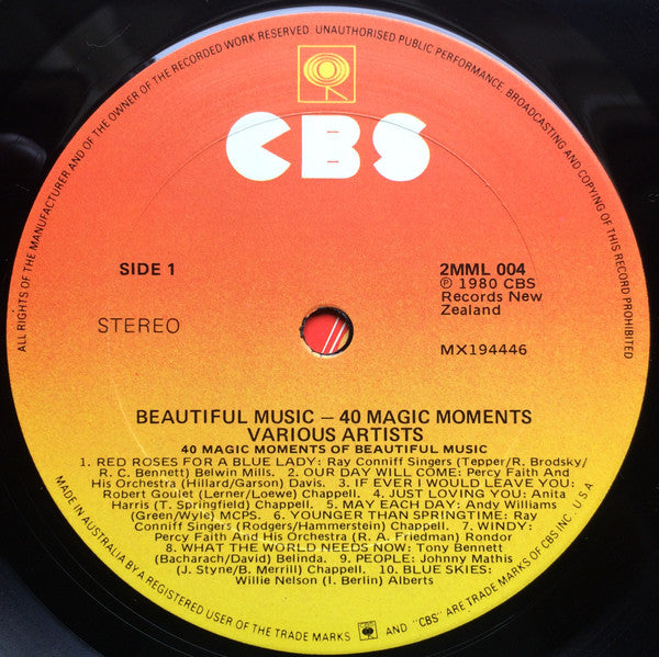 Various : Beautiful Music - 40 Magic Moments (2xLP, Comp)
