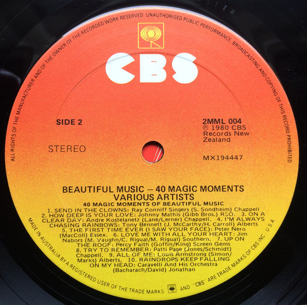 Various : Beautiful Music - 40 Magic Moments (2xLP, Comp)
