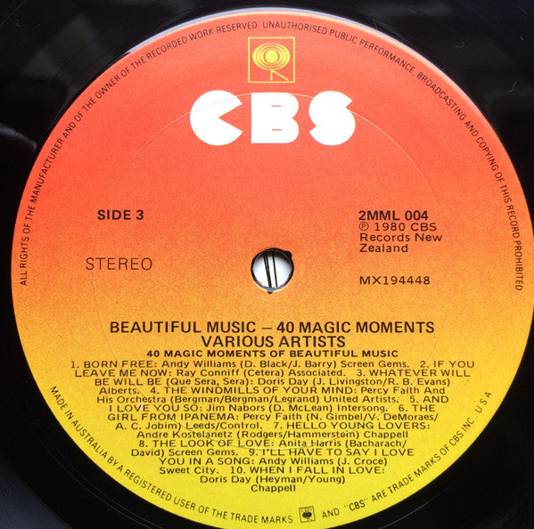 Various : Beautiful Music - 40 Magic Moments (2xLP, Comp)