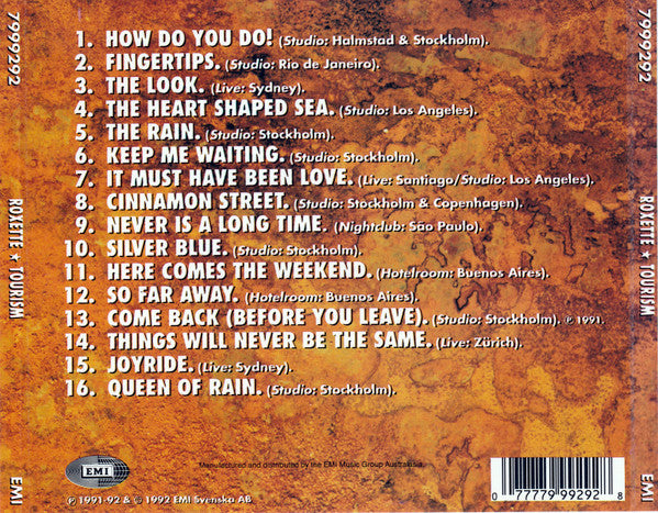 Roxette : Tourism (CD, Album)