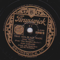 Judy Garland : That Old Black Magic / Poor Little Rich Girl (Shellac, 10")