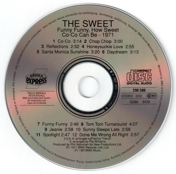 The Sweet : Funny Funny, How Sweet Co-Co Can Be (CD, Album, RE)