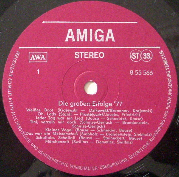 Various : Die Großen Amiga Erfolge 77 (LP, Comp)