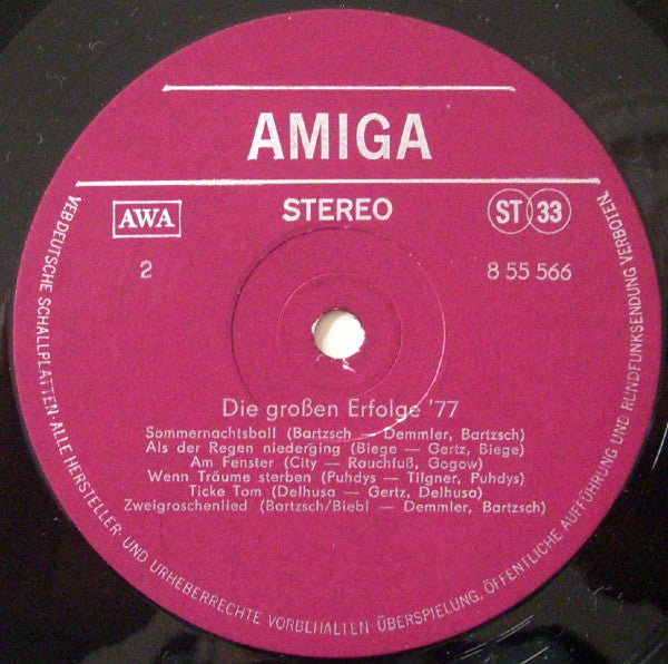 Various : Die Großen Amiga Erfolge 77 (LP, Comp)