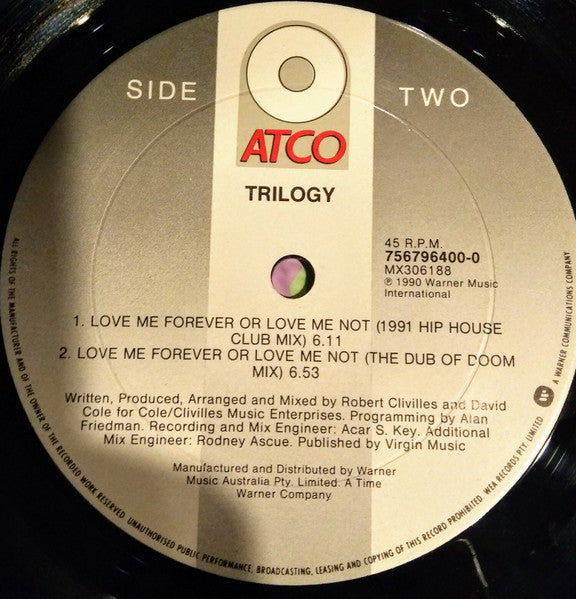 Trilogy : Love Me Forever Or Love Me Not (12")