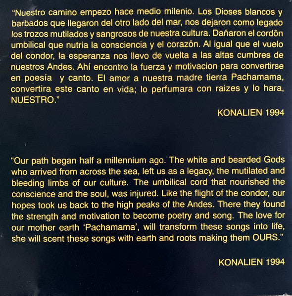 Konalien : Piedra Del Jaguar - Music Of The Andes (CD)