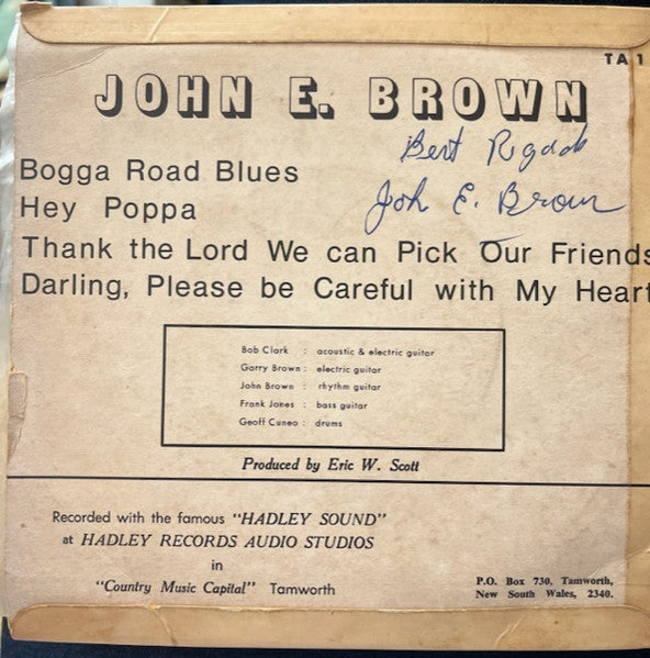 John E Brown (3) : Bogga Road Blues (7", EP)
