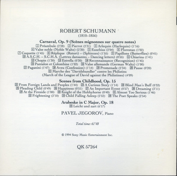 Schumann* : Scenes From Childhood (CD, Album)