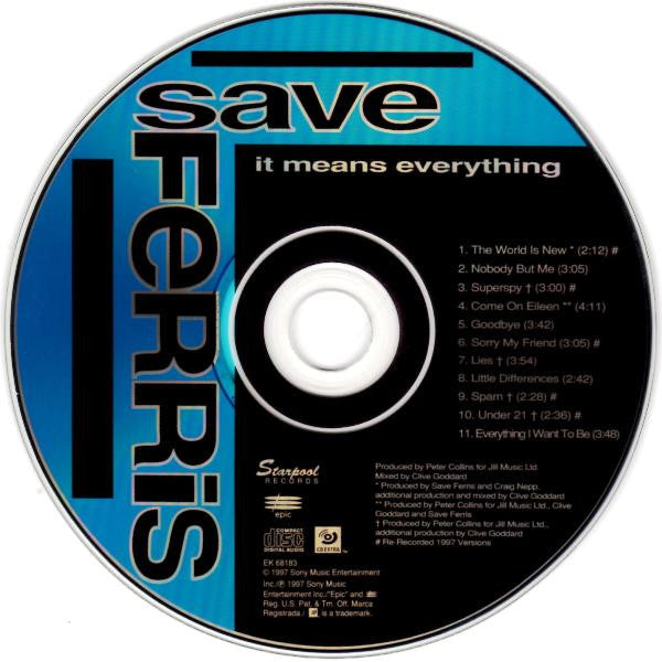 Save Ferris : It Means Everything (CD, Album, Enh)
