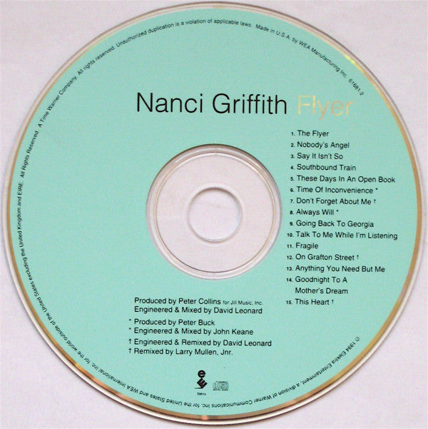 Nanci Griffith : Flyer (CD, Album)