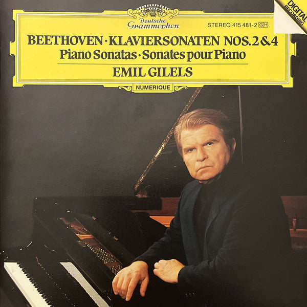 Beethoven* – Emil Gilels : Klaviersonaten Nos. 2 & 4 = Piano Sonatas = Sonates Pour Piano (CD, Album)