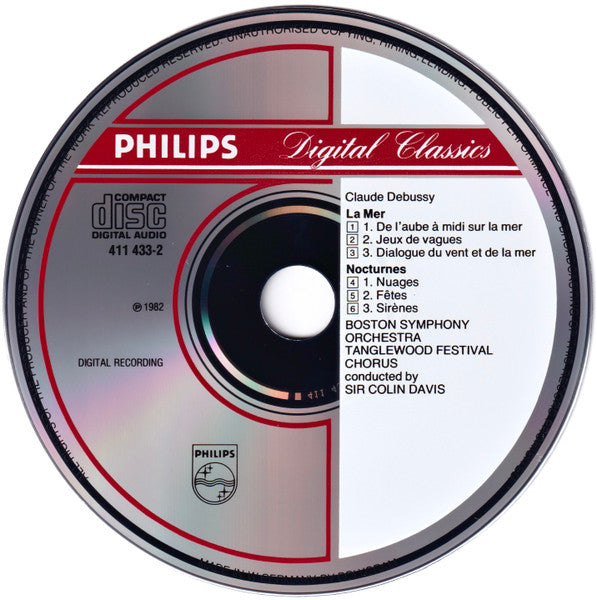 Claude Debussy -- Boston Symphony Orchestra / Sir Colin Davis : La Mer / Trois Nocturnes (CD, Album, RE)