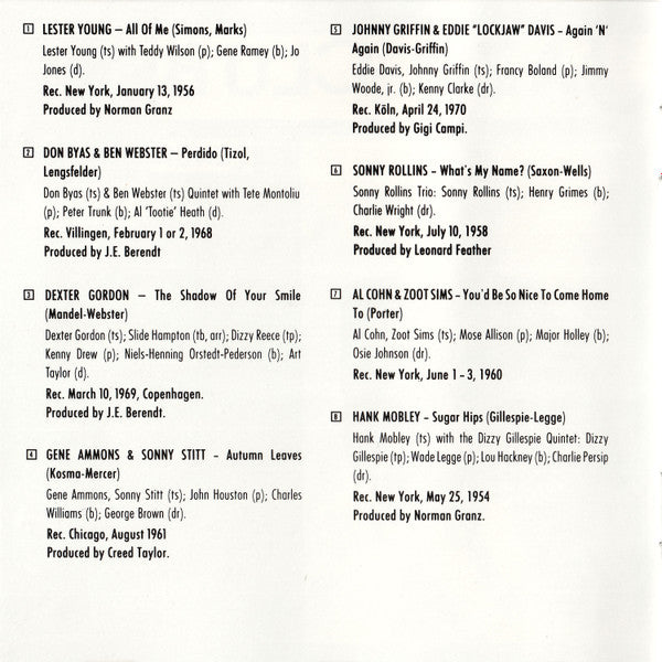 Various : Jazz-Club • Tenor Sax (CD, Comp)
