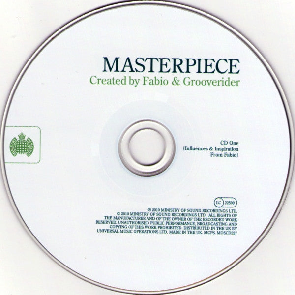 Fabio & Grooverider : Masterpiece (Created By Fabio & Grooverider) (3xCD, Album, Comp, Mixed)