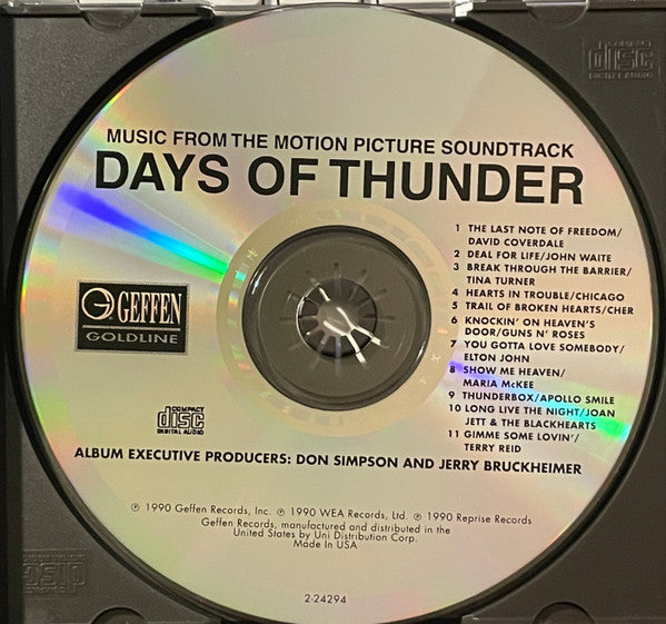 Various : Days Of Thunder - Music From The Motion Picture Soundtrack (CD, Comp, RE)