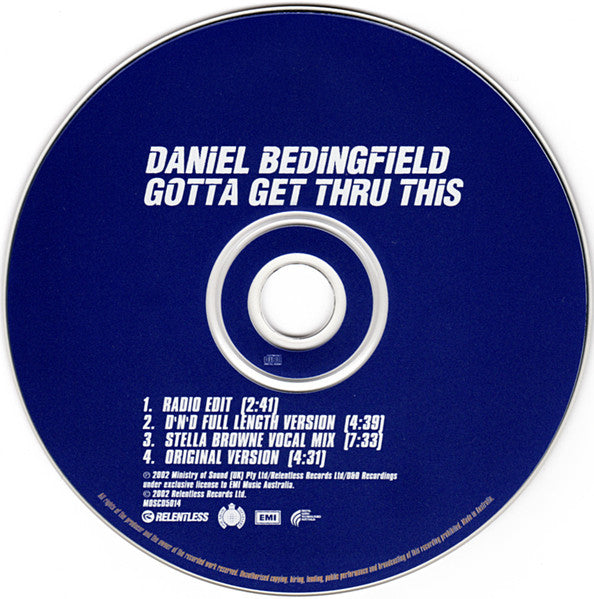 Daniel Bedingfield : Gotta Get Thru This (CD, Single)