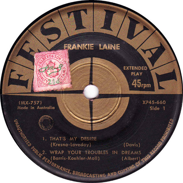 Frankie Laine : That's My Desire (7", EP)