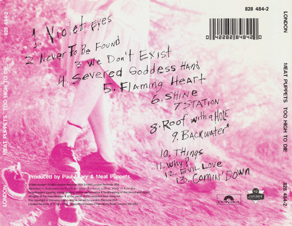 Meat Puppets : Too High To Die (CD, Album, RE)